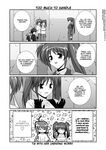  4girls =_= caro_ru_lushe closed_eyes comic erio_mondial gloves greyscale hard_translated headband lyrical_nanoha mahou_shoujo_lyrical_nanoha_strikers mikage_takashi military military_uniform monochrome multiple_girls side_ponytail subaru_nakajima takamachi_nanoha teana_lanster translated tsab_ground_military_uniform twintails uniform 