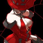  :p bare_shoulders black_background black_hair breasts cleavage collar covered_eyes cropped_jacket curvy dress falcoon gloves guilty_gear hat hat_over_eyes i-no jacket large_breasts looking_afar mole mole_above_mouth no_bra o-ring o-ring_top open_clothes open_jacket outline pale_skin red_dress red_hat short_dress short_hair sideboob simple_background solo tongue tongue_out upper_body witch_hat 