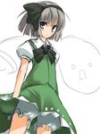  bloomers blue_eyes hair_ribbon hitodama konpaku_youmu konpaku_youmu_(ghost) ribbon shouji_ayumu solo touhou underwear white_bloomers 