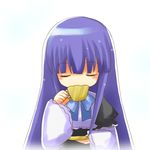  bad_id bad_pixiv_id closed_eyes cup drinking frederica_bernkastel long_hair lowres simple_background solo umineko_no_naku_koro_ni white_background yuzuki_(yuduame) 