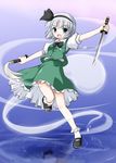  bangs hitodama konpaku_youmu konpaku_youmu_(ghost) riku_(rikkuru) solo touhou white_hair 