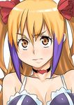  bad_id bad_pixiv_id blonde_hair choker dragonaut jacqueline_baumgold lowres multicolored_hair poporon purple_hair solo streaked_hair twintails two-tone_hair yellow_eyes 