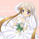  blush bridal_veil bride dress flower gloves hits masakichi_(crossroad) rose sakuya_(sister_princess) sister_princess solo veil wedding_dress white_flower white_rose 