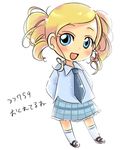  blonde_hair blue_eyes chibi goutokuji_miyako kumuiutabito lowres powerpuff_girls_z school_uniform solo twintails 