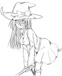  bathory boots greyscale kaminagi_(kaminagi-tei) monochrome ragnarok_online solo witch 