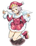  bad_id bad_pixiv_id christmas copyright_request hat jumping pink_hair poporon santa_costume solo wings 