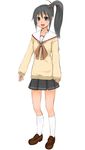  h_(158cm) legs original ponytail school_uniform serafuku solo 