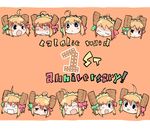  caloriemate chibi copyright_request expressions multiple_girls one_eye_closed pout u_(the_unko) 