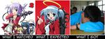  angel bokusatsu_tenshi_dokuro-chan bored club kanabou mitsukai_dokuro multiple_girls truth weapon what_i_watched_what_i_expected_what_i_got 