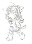  1girl cat_ears cat_tail child di_gi_charat female k.x. lowres paws petit_charat puchiko solo tail 