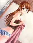  ass camisole lingerie oyamada_musshu panties solo striped striped_panties true_tears underwear yuasa_hiromi 