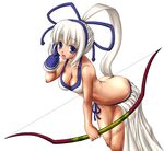  bangs bent_over bow_(weapon) butt_crack d_kurouri majikina_mina samurai_spirits snk solo weapon 