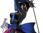  black_hair elbow_gloves gloves heterochromia japanese_clothes nekkeau samurai_spirits shiki_(samurai_spirits) short_hair solo sword wallpaper weapon zoom_layer 