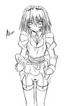  aliza_(ragnarok_online) greyscale kaminagi_(kaminagi-tei) monochrome pubic_hair ragnarok_online solo thighhighs 