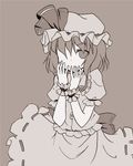  bangs lowres monochrome remilia_scarlet sepia solo togashi_yuu touhou work_in_progress 