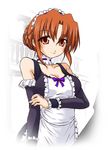  breasts choker cleavage detached_sleeves hayate_no_gotoku! maid maria_(hayate_no_gotoku!) medium_breasts ndemotte orange_hair solo 