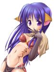  animal_ears cat_ears elbow_gloves gloves mage_(ragnarok_online) pelvic_curtain purple_eyes purple_hair ragnarok_online solo tachibana_surimu tattoo 