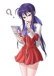  ? kanon kawasumi_mai nekomamire purple_hair red_skirt school_uniform skirt solo 