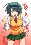 bangs green_hair sakaki_imasato school_uniform solo to_heart_2 yoshioka_chie 