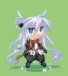  axe hatchet living_hair lowres mof mof's_silver_haired_twintailed_girl oekaki original solo weapon western_hatchet 