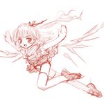  flandre_scarlet monochrome red same_no_hito sketch solo thighhighs touhou traditional_media 