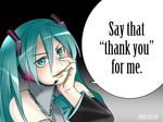  aqua_hair caffein chin_rest english hands hatsune_miku lips long_hair microphone mikupa smile solo twintails vocaloid 