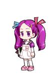  alternate_hairstyle animated animated_gif blinking book crescent crescent_hair_ornament hair_ornament lowres patchouli_knowledge purple_eyes purple_hair sigh solo touhou twintails younger 