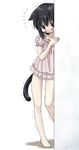  animal_ears barefoot cat_ears feet original peeking_out scared solo tail thigh_gap trembling you2 