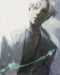  as_(ashes) dutch_angle expressionless johan_liebert looking_at_viewer male_focus monster_(manga) parted_lips solo sweater upper_body white_hair 