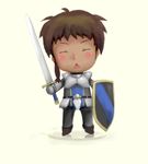  chibi dark_skin dark_skinned_male imageboard_colors knight knight_leader_(yagisaka_seto) lowres male_focus nendoroid oekaki original shield solo sword weapon yagisaka_seto 