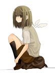  bag copyright_request kneehighs school_uniform skirt socks solo tsukimichi wings 
