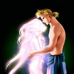  1girl artist_request esper final_fantasy final_fantasy_vi long_hair mash_rene_figaro pink_hair pink_skin pointy_ears shirtless tina_branford trance_tina_branford 