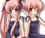  blush flat_chest kousaka_alice kousaka_maria multiple_girls pink_hair shin'ya_natsuki siblings sisters suigetsu twins twintails 