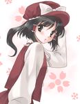  bangs black_hair coco_(artist) hakurei_reimu hat lowres solo touhou 