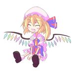  akakage_red animated animated_gif blonde_hair fang flandre_scarlet lowres solo touhou wings 