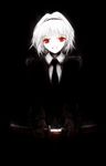  albino archlich bad_deviantart_id bad_id face formal necktie original red_eyes smile solo suit sword weapon white_hair 