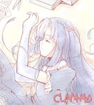  clannad elbow_gloves furai gloves ichinose_kotomi lowres oekaki sleeping solo 