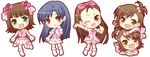  amami_haruka bad_id bad_pixiv_id chibi cute_&amp;_girly_(idolmaster) dress frills futami_ami futami_mami idolmaster idolmaster_(classic) idolmaster_1 kisaragi_chihaya komi_zumiko minase_iori multiple_girls ribbon 