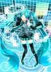  aqua_hair bad_id bad_pixiv_id hatsune_miku long_hair sakayaki_(burning_soul) solo thighhighs twintails very_long_hair vocaloid 