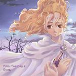  blonde_hair cape character_name copyright_name final_fantasy final_fantasy_iv lowres ponytail rosa_farrell solo 