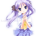  bad_id bad_pixiv_id hiiragi_kagami lucky_star purple_hair ryouou_school_uniform school_uniform serafuku solo twintails yamano_sachi yellow_neckwear 