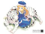  bangs gunner highres mizuki_makoto pet_(sekaiju) sekaiju_no_meikyuu tiger wallpaper 