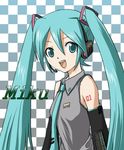  aqua_hair bad_id bad_pixiv_id ginko_(konekonoshippo) hatsune_miku long_hair lowres solo twintails vocaloid 