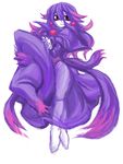 costume gen_4_pokemon kobayashi_tetsuya long_hair mismagius personification pokemon purple_hair red_eyes simple_background solo white_background 