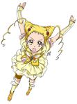  blonde_hair cure_lemonade eyelashes kasugano_urara_(yes!_precure_5) magical_girl ponpon precure shorts shorts_under_skirt skirt solo thighhighs yellow_eyes yellow_legwear yellow_skirt yes!_precure_5 