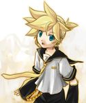  bad_id bad_pixiv_id blonde_hair ginko_(konekonoshippo) kagamine_len lowres male_focus necktie solo vocaloid yellow_neckwear 