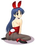  animal_ears ass bunny_ears bunnysuit fishnet_pantyhose fishnets idolmaster idolmaster_(classic) idolmaster_1 kisaragi_chihaya masakichi_(crossroad) pantyhose solo 