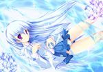  bad_id bad_pixiv_id blue_hair kuon_itsuki original panties purple_eyes solo striped striped_panties underwear wet 