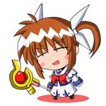  bangs chibi kajun lowres lyrical_nanoha mahou_shoujo_lyrical_nanoha raising_heart solo takamachi_nanoha 