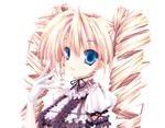  bad_id bad_pixiv_id blonde_hair blue_eyes copyright_request drill_hair frills gloves kuon_itsuki solo 